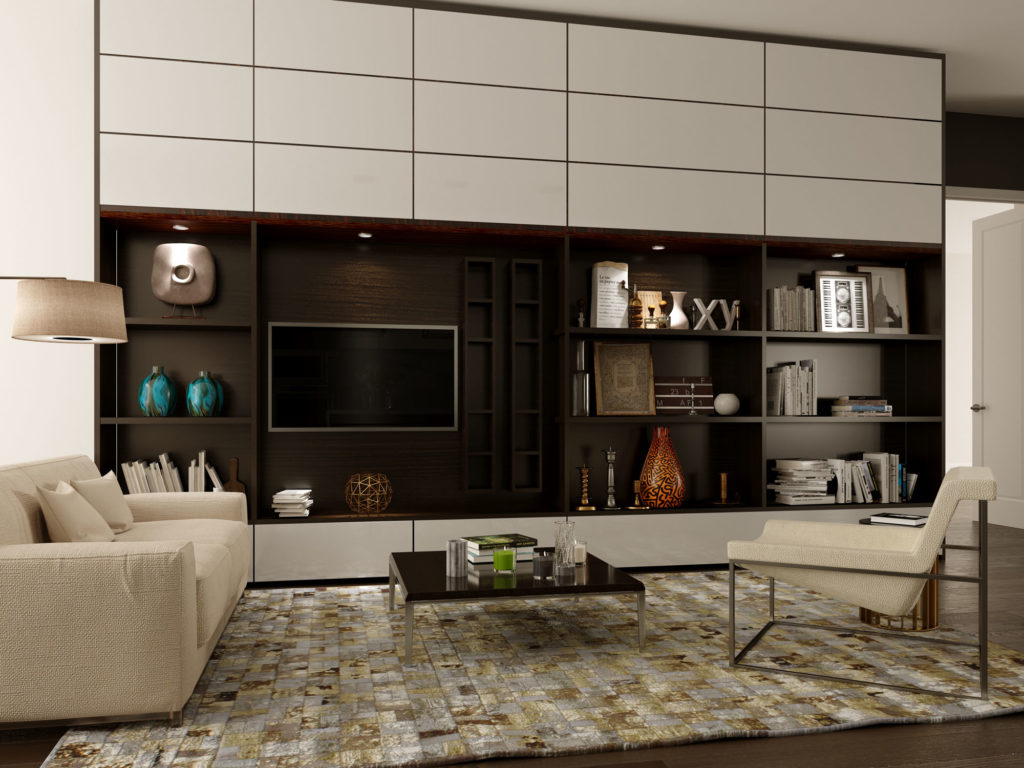 Interior Rendering - Modern Family Room Penthouse by Tridel