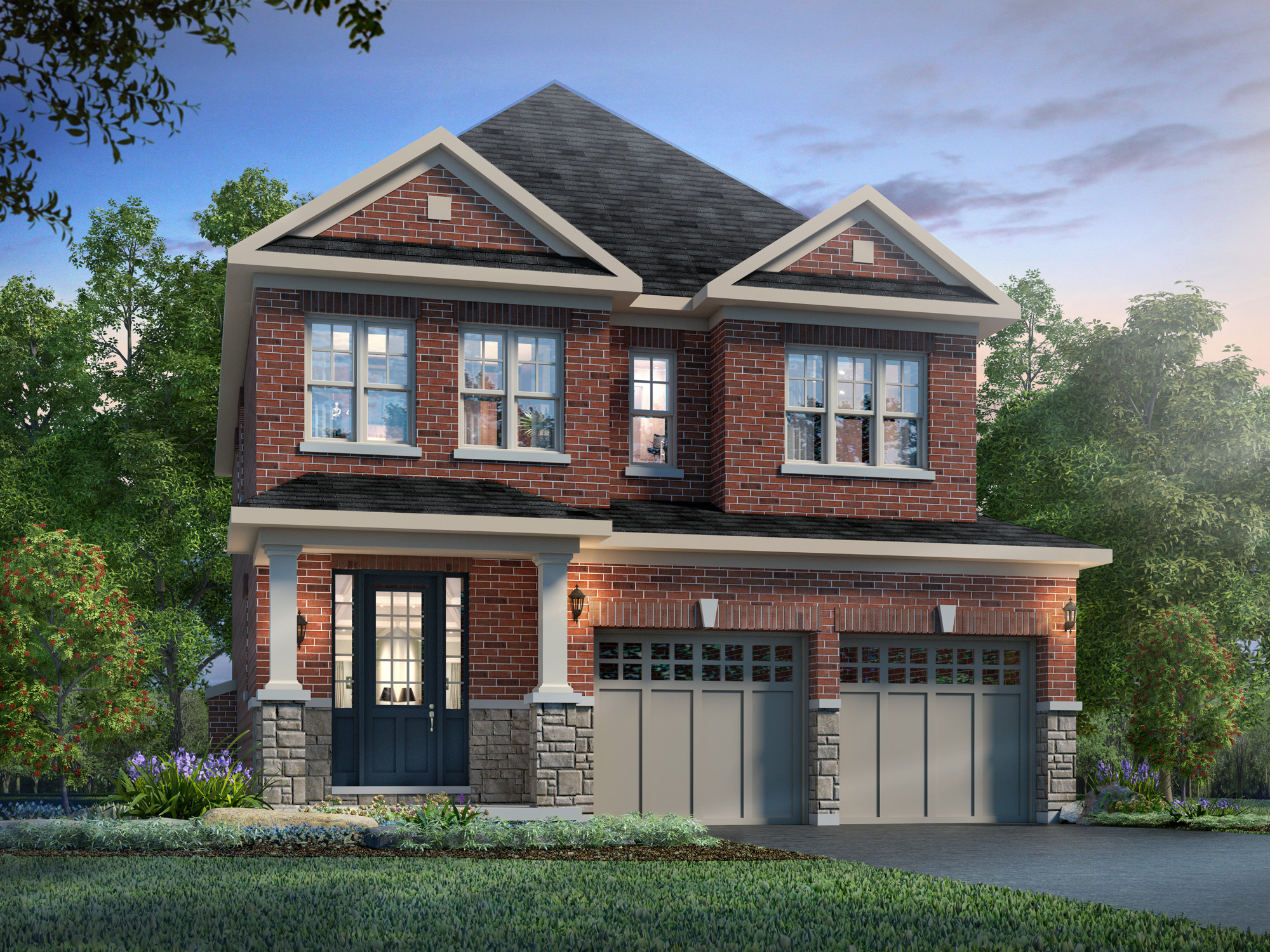 Exterior Rendering - Single Family House - 3D Rendering for Brookfield Residential | Aareas Interactive