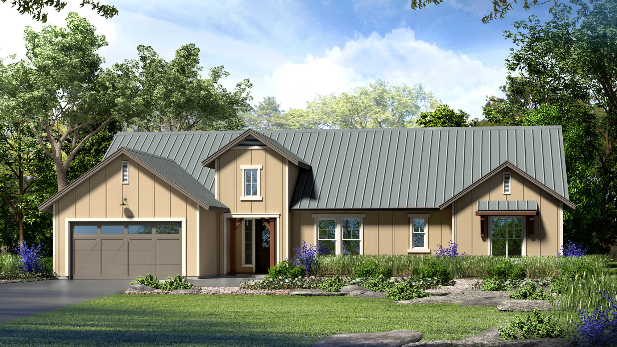 Exterior Rendering - Single Family House