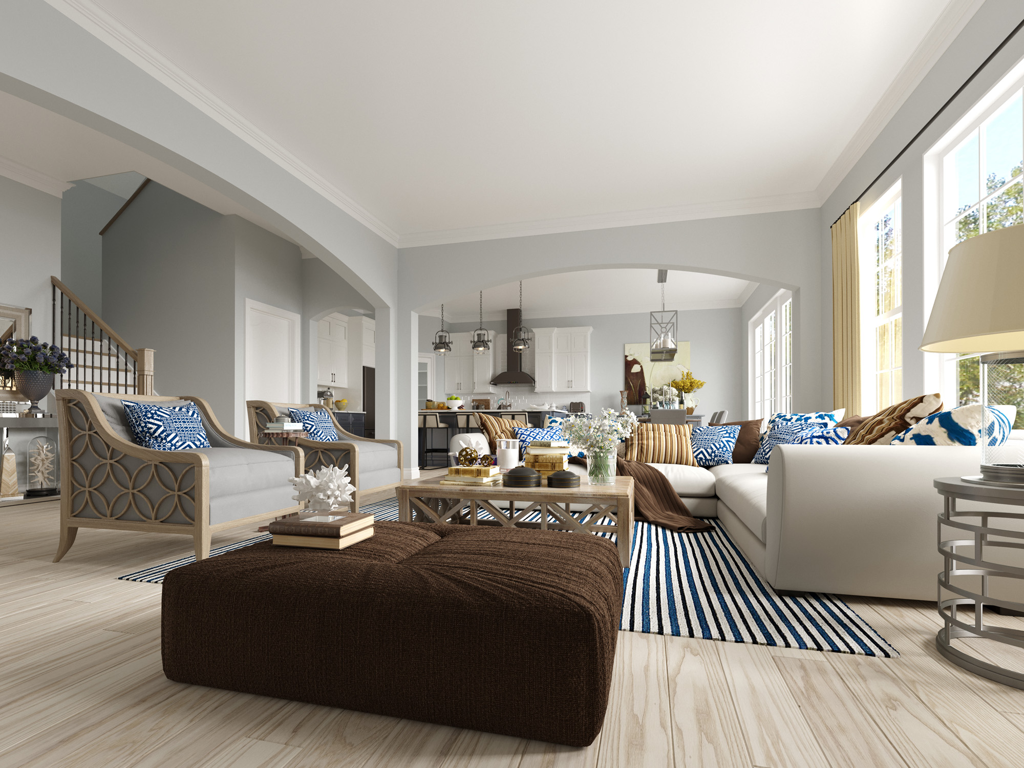 Interior Rendering - Living Room Rendering by Estridge Harmony