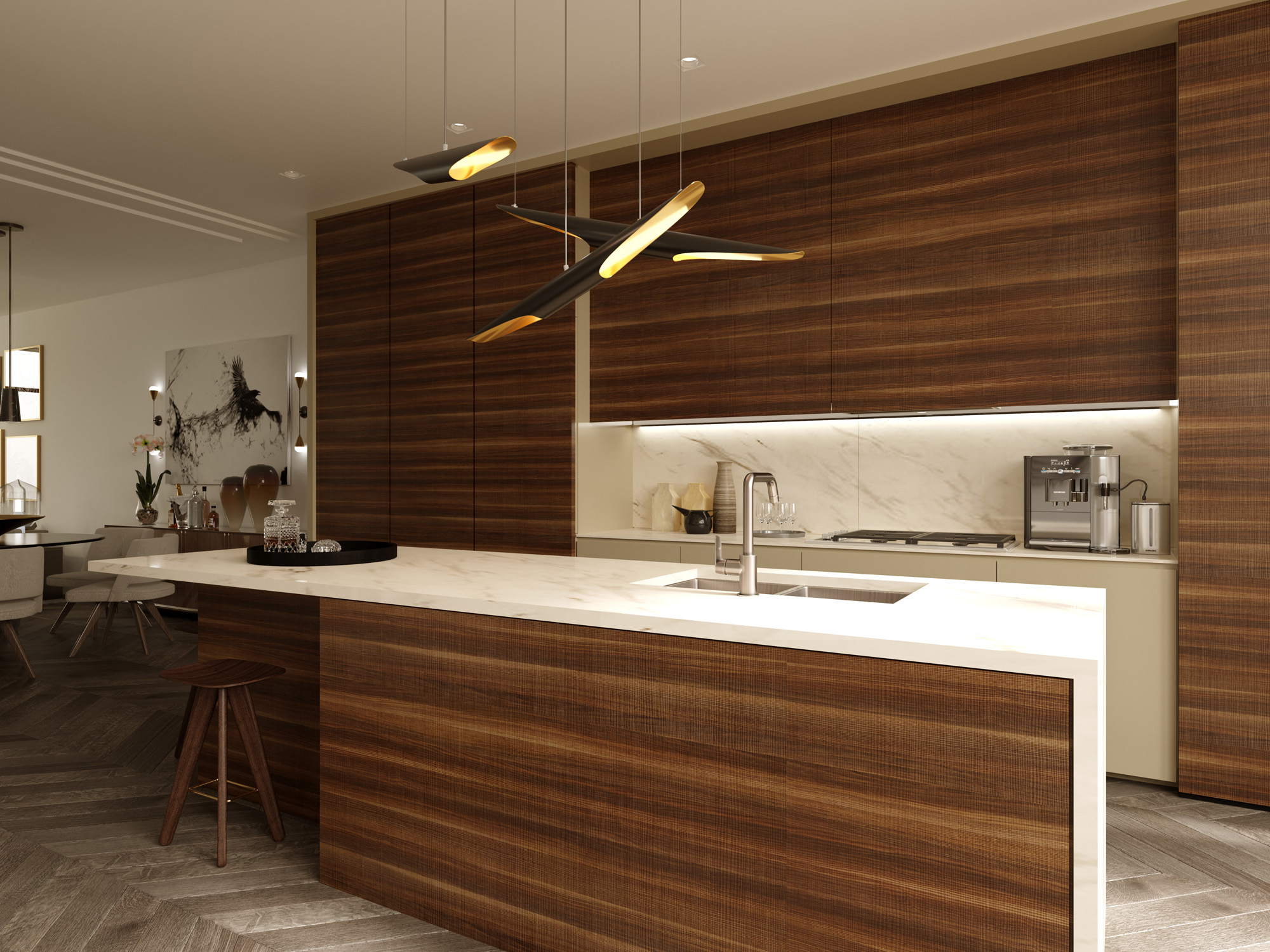 Interior Rendering - Kitchen by Bazis Estates on Bayview