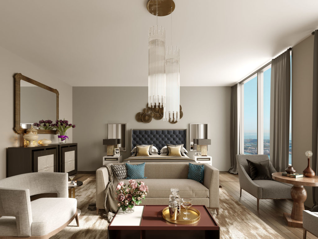 Interior Rendering - Modern Master Suite by Tridel Ten York Condos