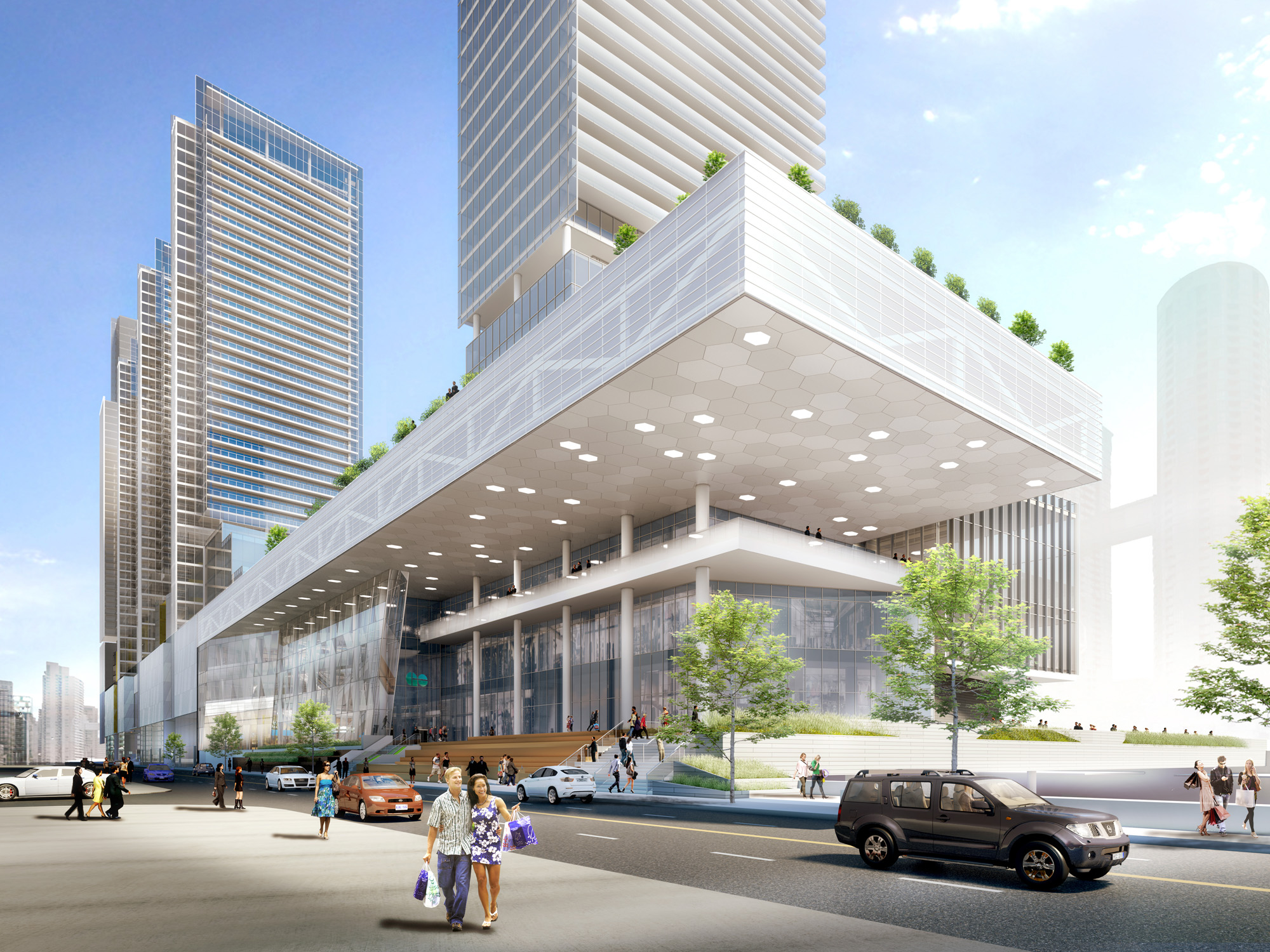 Exterior Rendering - Condo - Toronto High-Rise Architectural 3D Rendering | Aareas Interactive