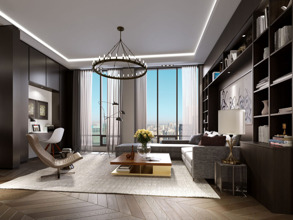 Interior Rendering - Modern Family Room by Tridel Ten York Condos