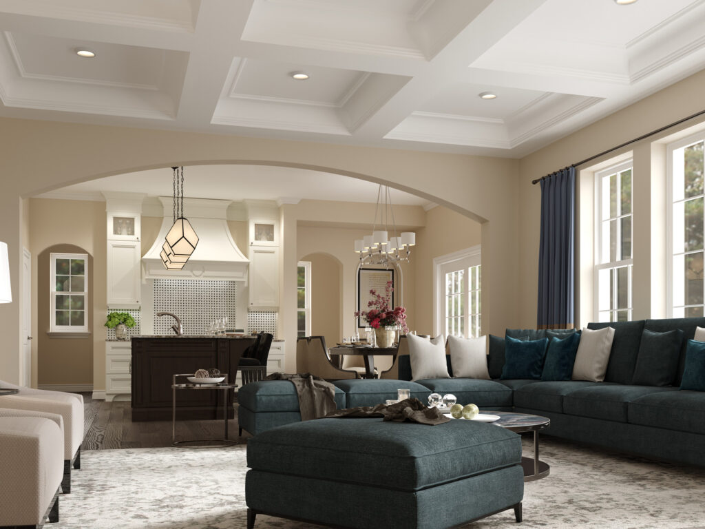 Interior Rendering - Living Room by Estridge Springmill