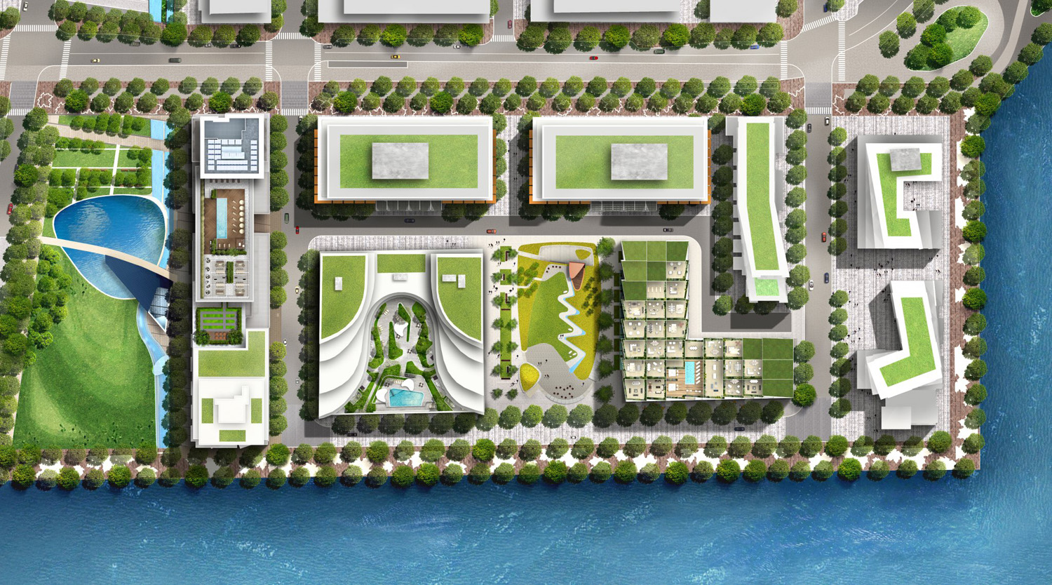 Site Plan Rendering - Waterfront