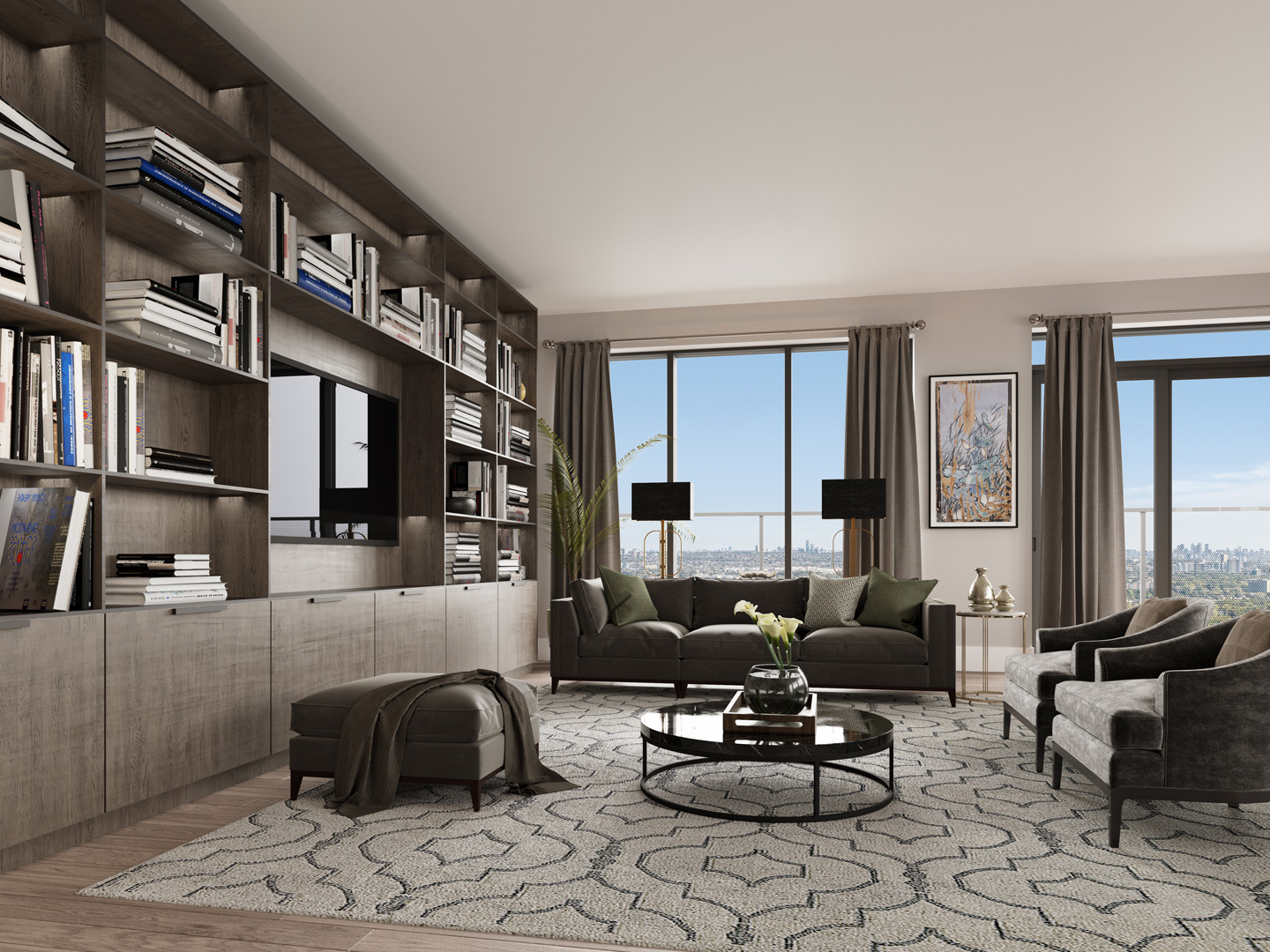 Interior Rendering - Penthouse Living Room