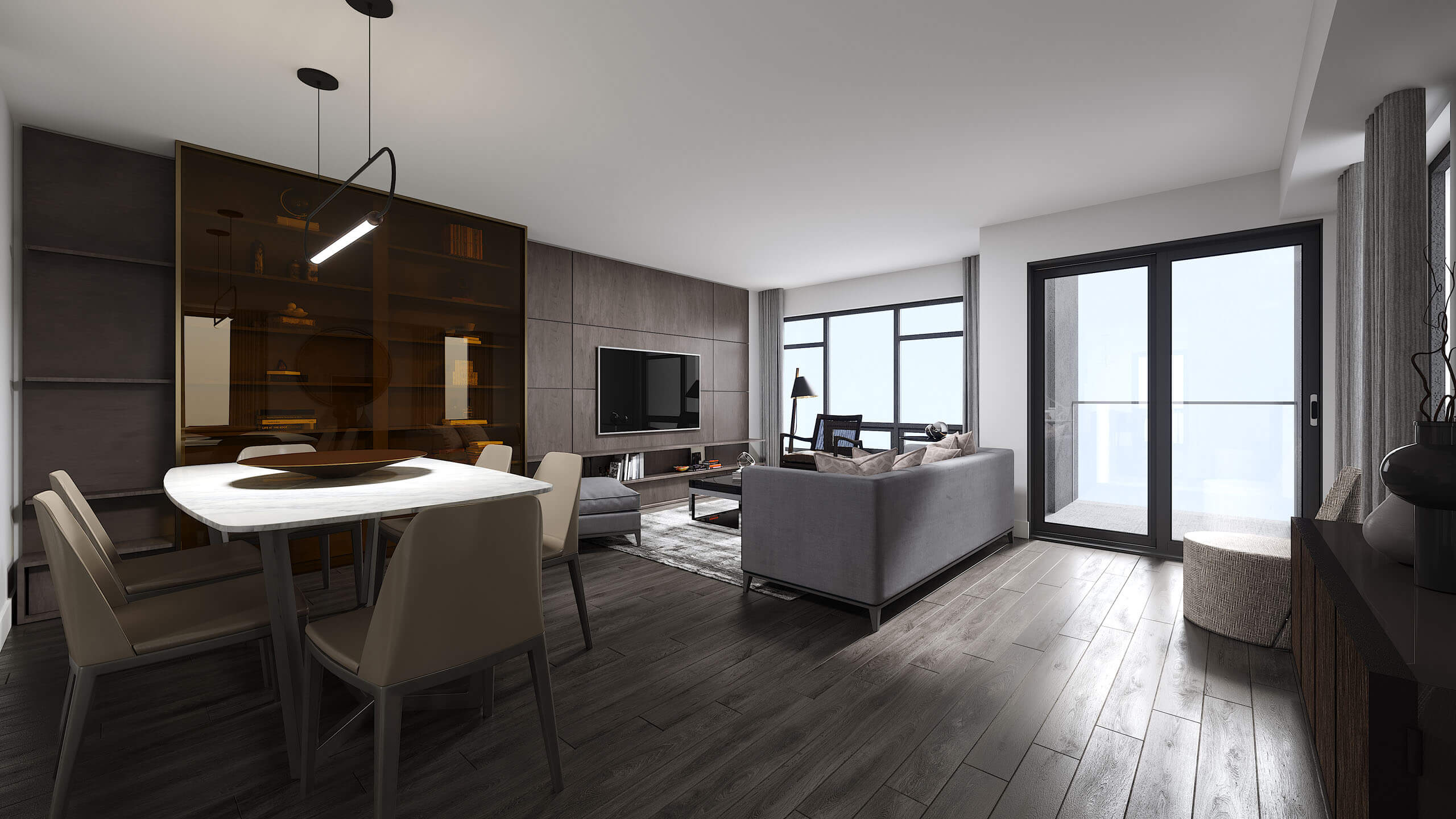 Interior Rendering - Living Room - Evermore by Tridel