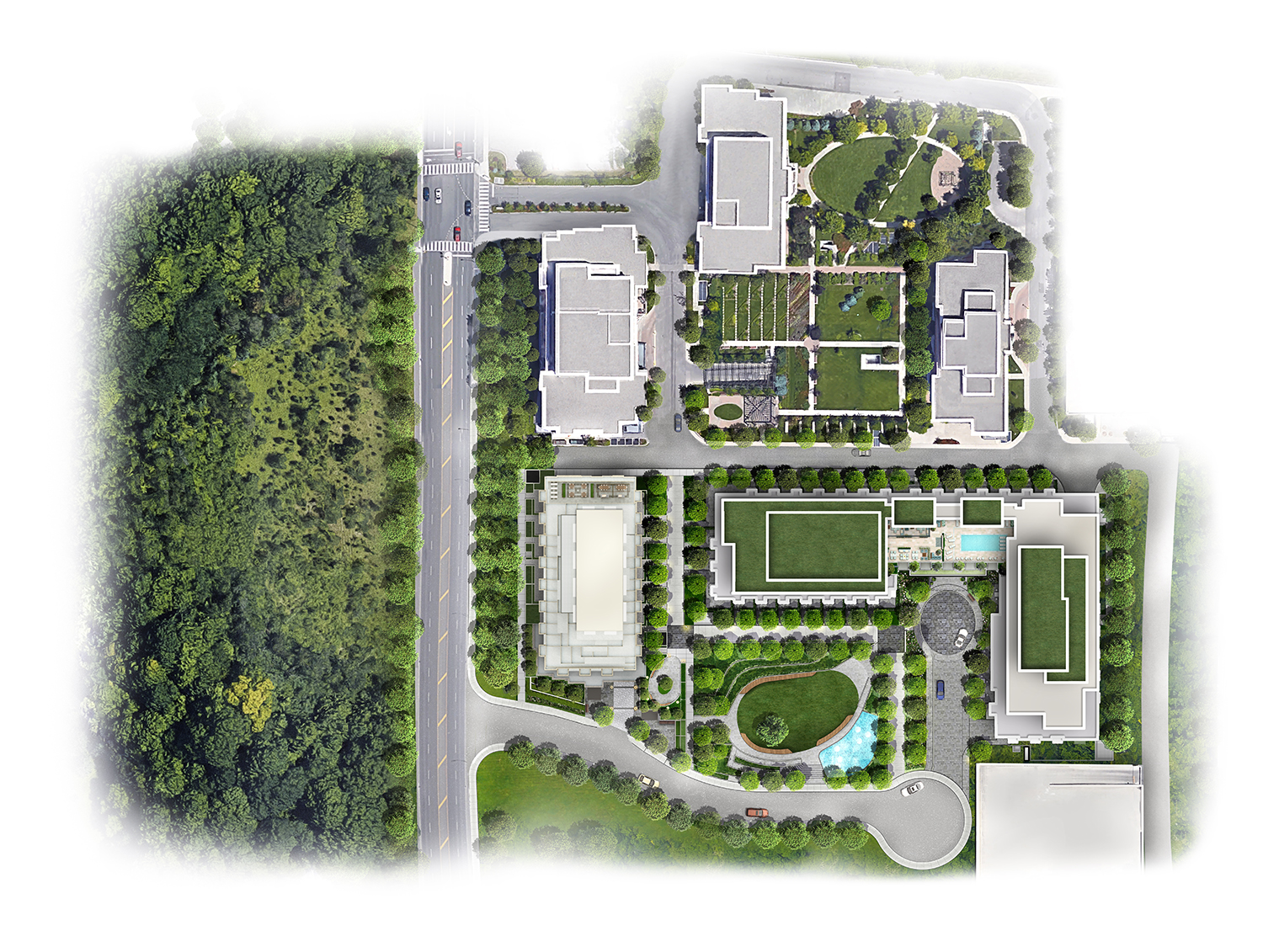 Architectural Site Plan Rendering