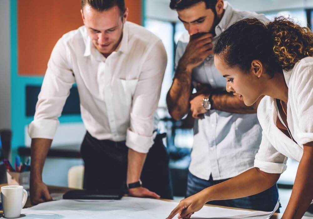 Industry expert working together