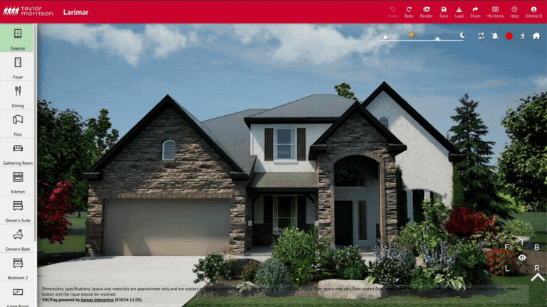 Change Outside Gif An interactive rendering platform showcasing customizable exterior home renderings, enabling changes to materials, landscaping, lighting, and camera angles for dynamic visualization.