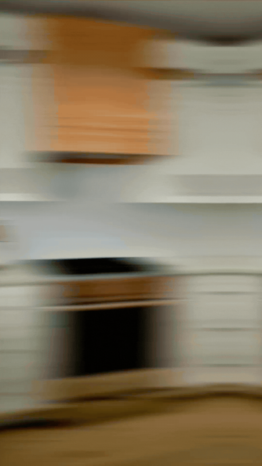 A kitchen scene inside the Virtual Design Center transitions from white and natural wood finishes to blue with white accents, then moves through the living room to an exterior bungalow view — demonstrating complete home visualization in the home configurator.