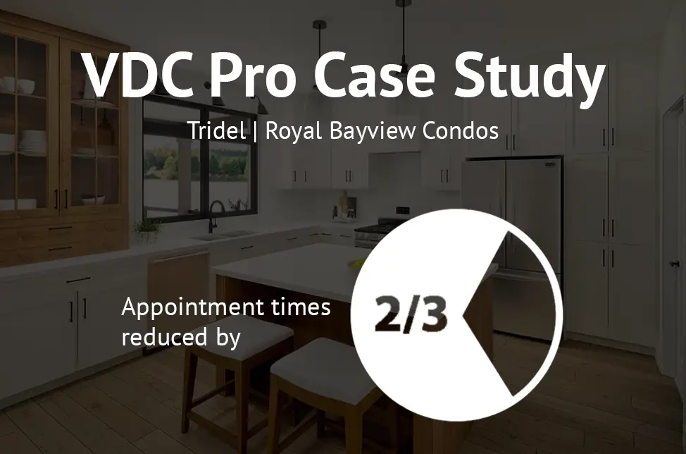 case-study-tridel-testimonial Case study preview for Aareas Interactive’s VDC Pro, highlighting Tridel Royal Bayview Condos and a 2/3 reduction in buyer appointment times.